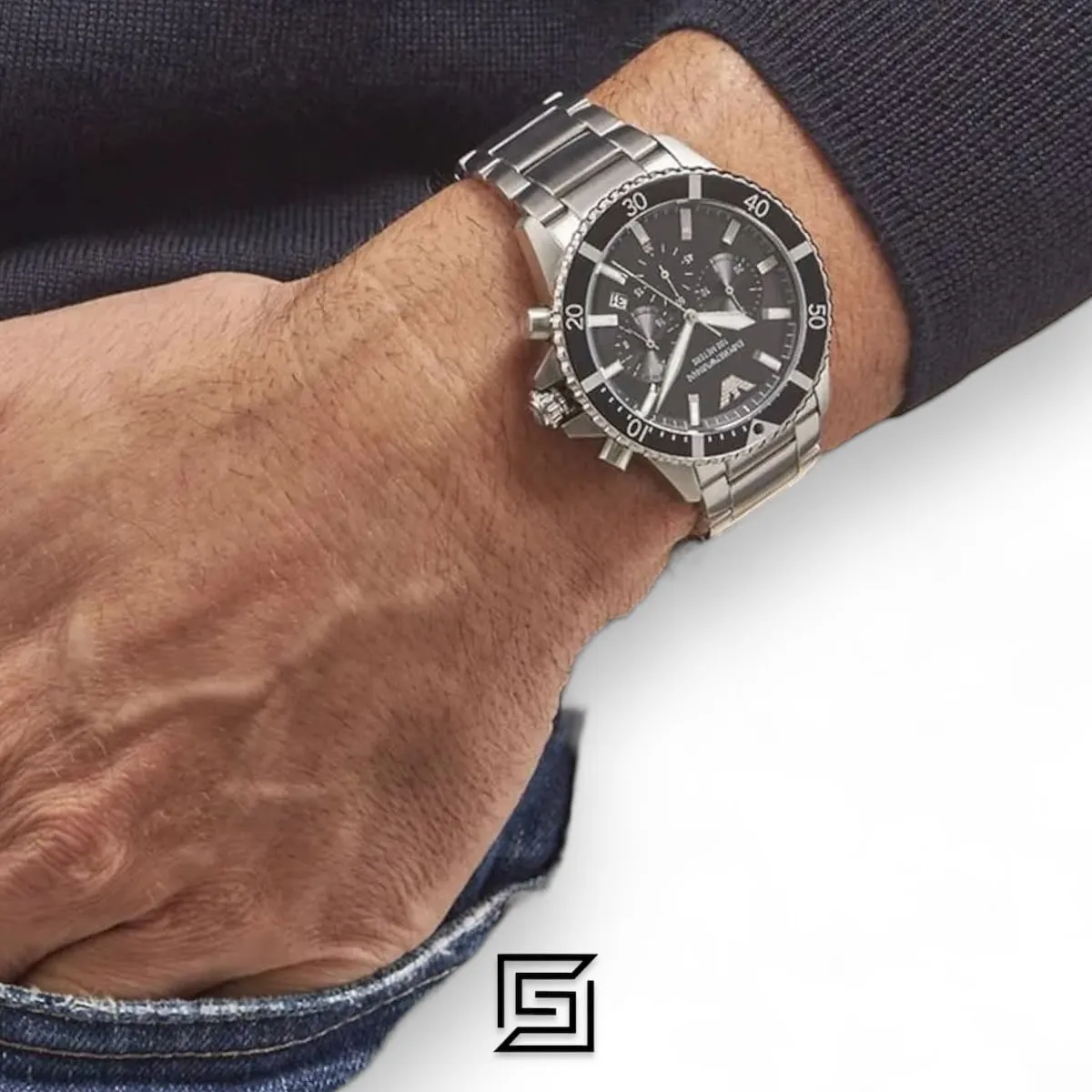 Men,Original Watches Armani original-watches AR11360  Men's Chronograph, Stainless Steel Watch, 43mm case size Emporio Armani
