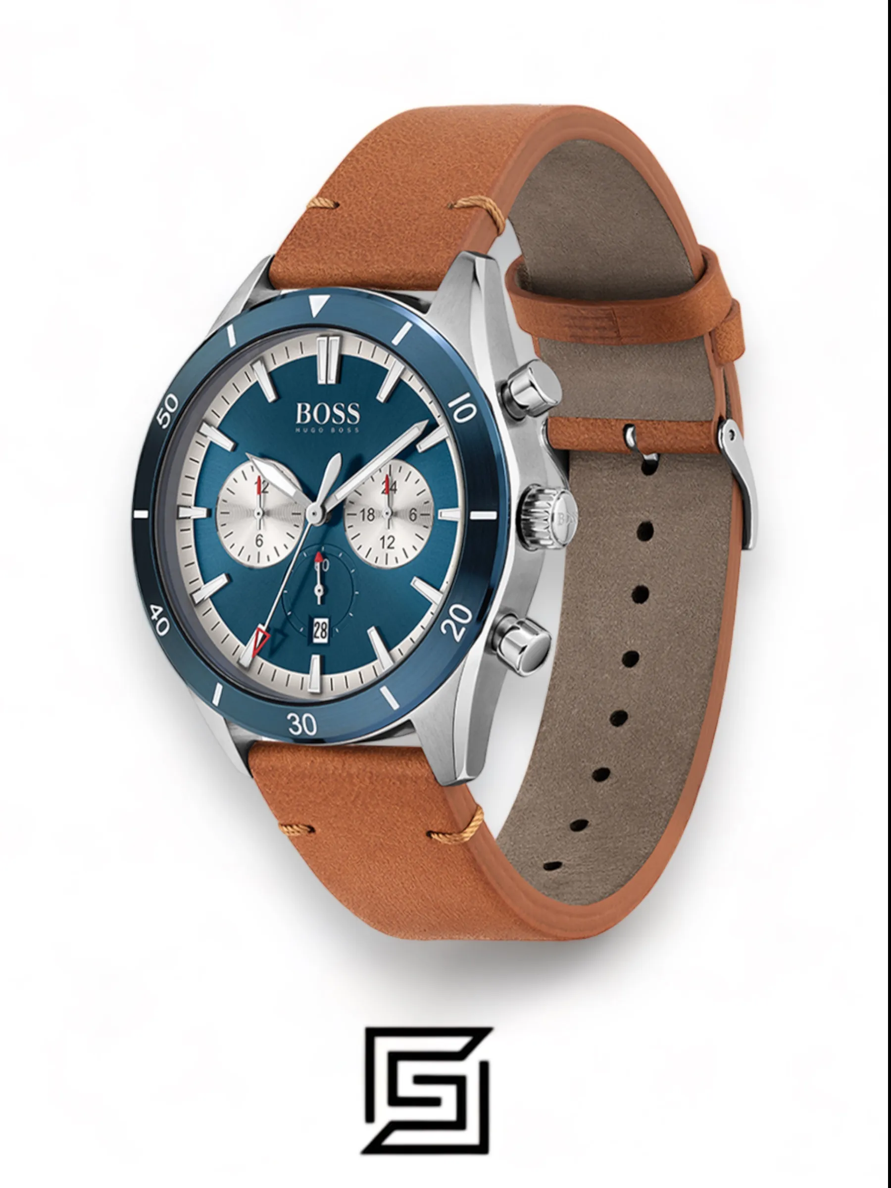 Men,Original Watches Hugo Boss original-watches Men's Stainless Steel Quartz Watch with Leather Strap - 1513860 Boss