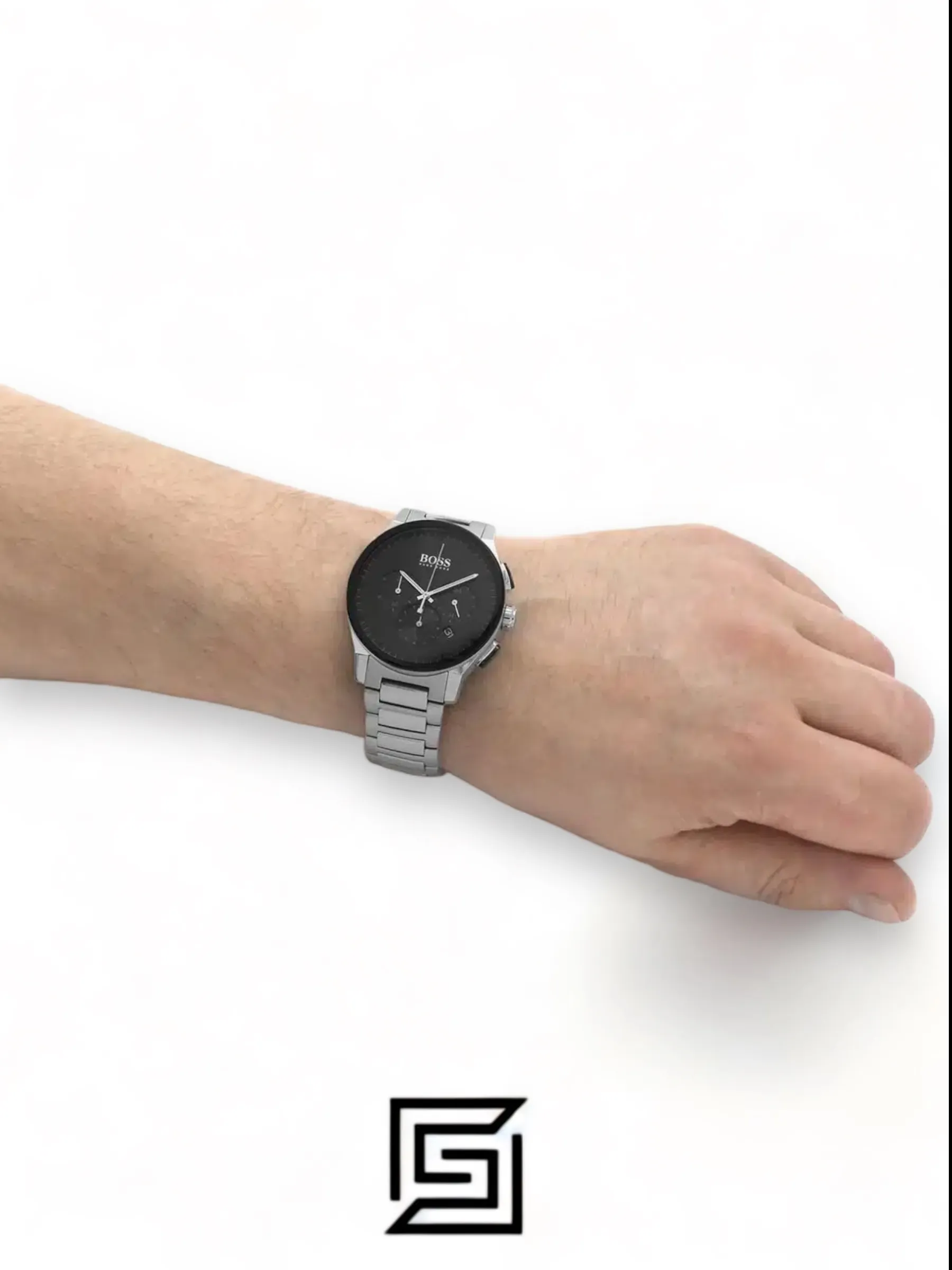 Men,Original Watches Hugo Boss watches Chronograph Quartz Watch for Men with Silver Stainless Steel Bracelet - 1513762 Boss