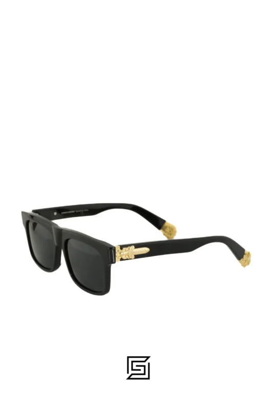 Men,Sunglasses Chrome Heart sunglasses SLUSS BUSSIN/BLACK X BLACK Chrome Heart