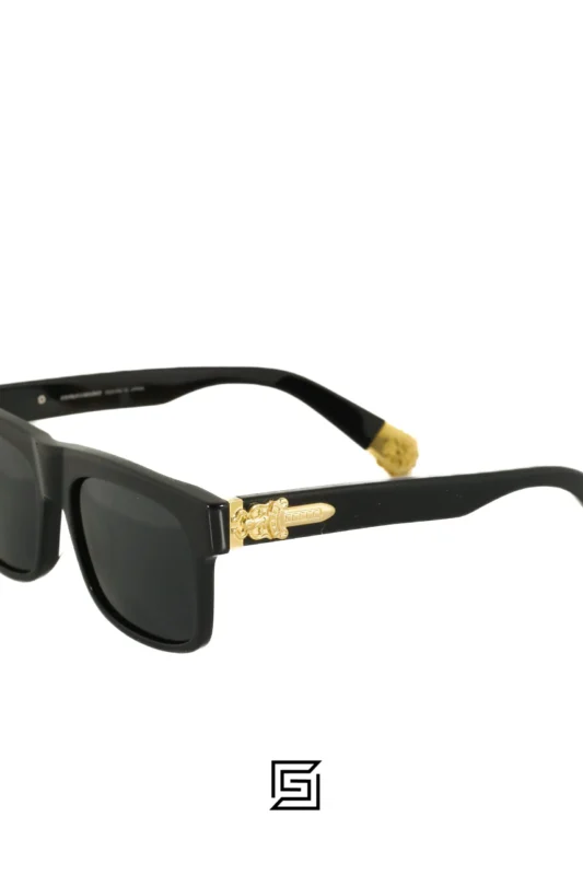 Men,Sunglasses Chrome Heart sunglasses SLUSS BUSSIN/BLACK X BLACK Chrome Heart