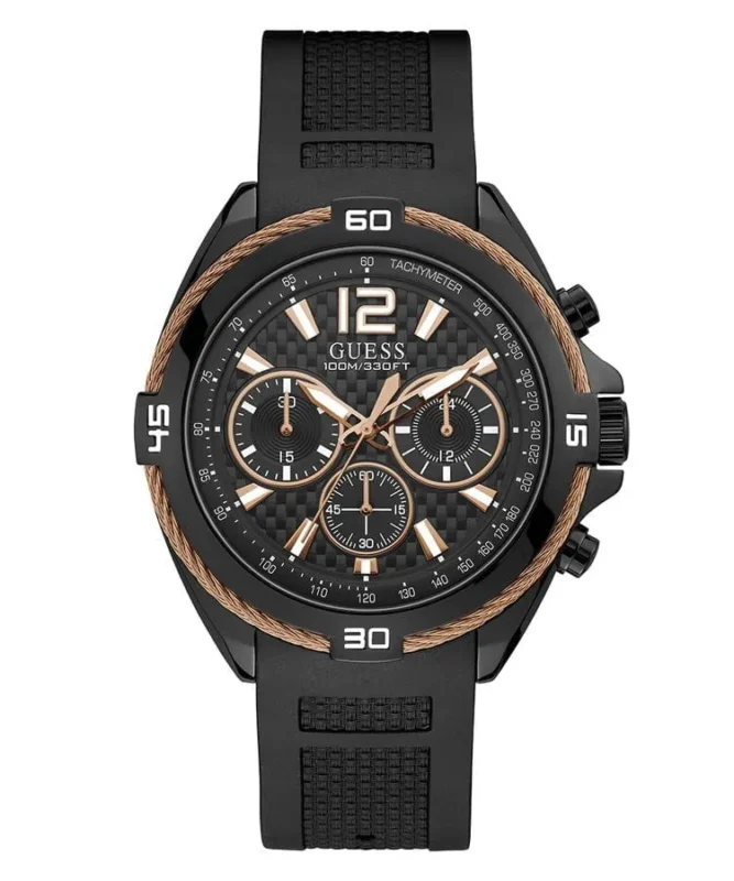 Men,Original Watches Guess original-watches surge-black-dial-mens-chronograph-watch W1168G3 Guess