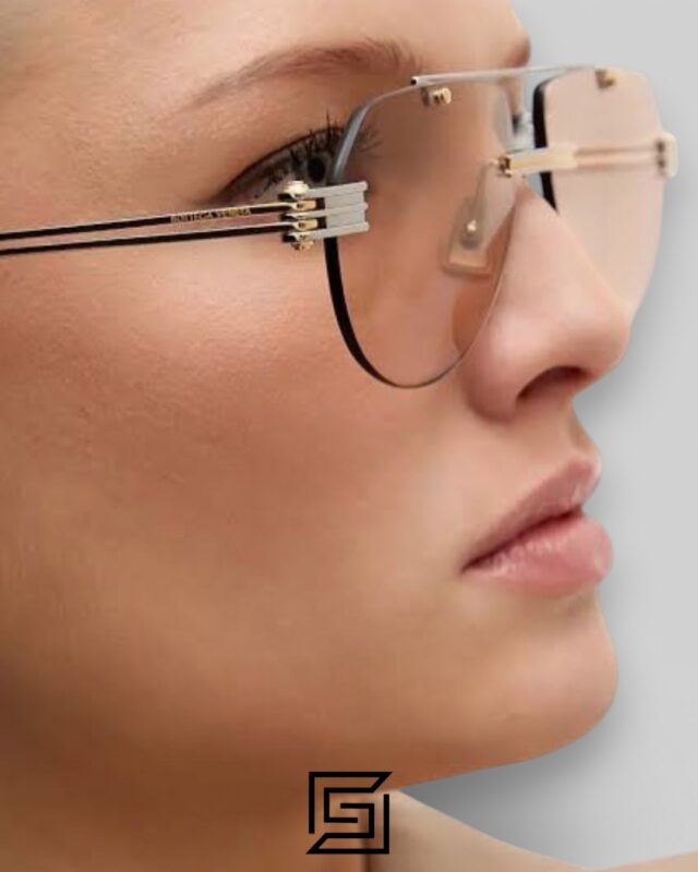 Bottega Veneta BV1342 001 Honey Lenses and Gold x Silver Frame Luxury Aviator Sunglasses