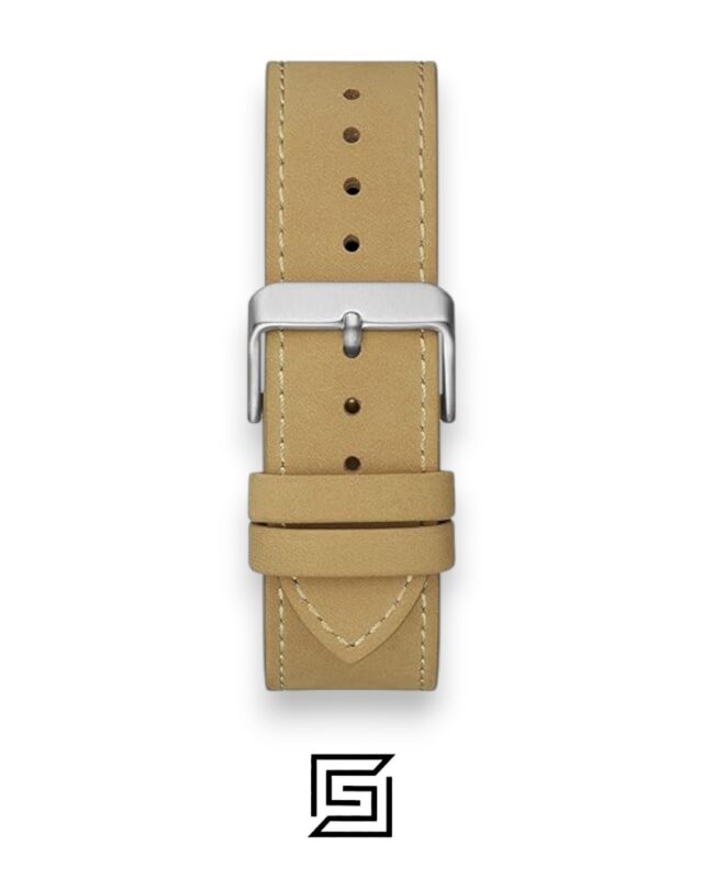GUESS MEN SILVER TONE Analog  Suede strap Watch GW0262G1