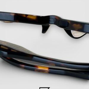 Dior Signature S13F Black Lenses and Tiger Brown Frame with Gold Logo Luxury Sunglasses - Image 7