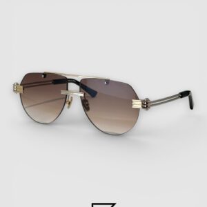Bottega Veneta BV1342 001 Honey Lenses Gold x Silver Frame