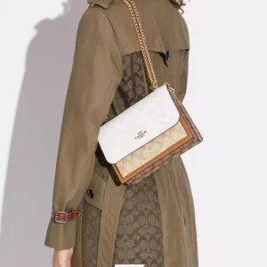 Bags,Leather,Women Coach leather Klare Crossbody Bag In Blocked Signature Canvas CA148 Coach