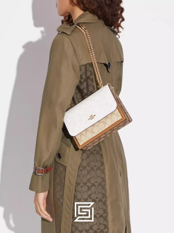 Bags,Leather,Women Coach leather Klare Crossbody Bag In Blocked Signature Canvas CA148 Coach