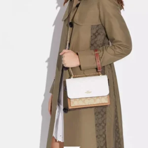 Bags,Leather,Women Coach leather Klare Crossbody Bag In Blocked Signature Canvas CA148 Coach