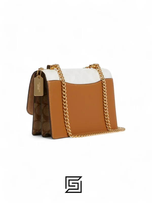 Bags,Leather,Women Coach leather Klare Crossbody Bag In Blocked Signature Canvas CA148 Coach