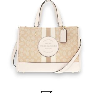 Bags,Leather,Women Dempsey Signature Jacquard Tote with Coach Stripe and Patch Style No. C8448 Big Size Coach