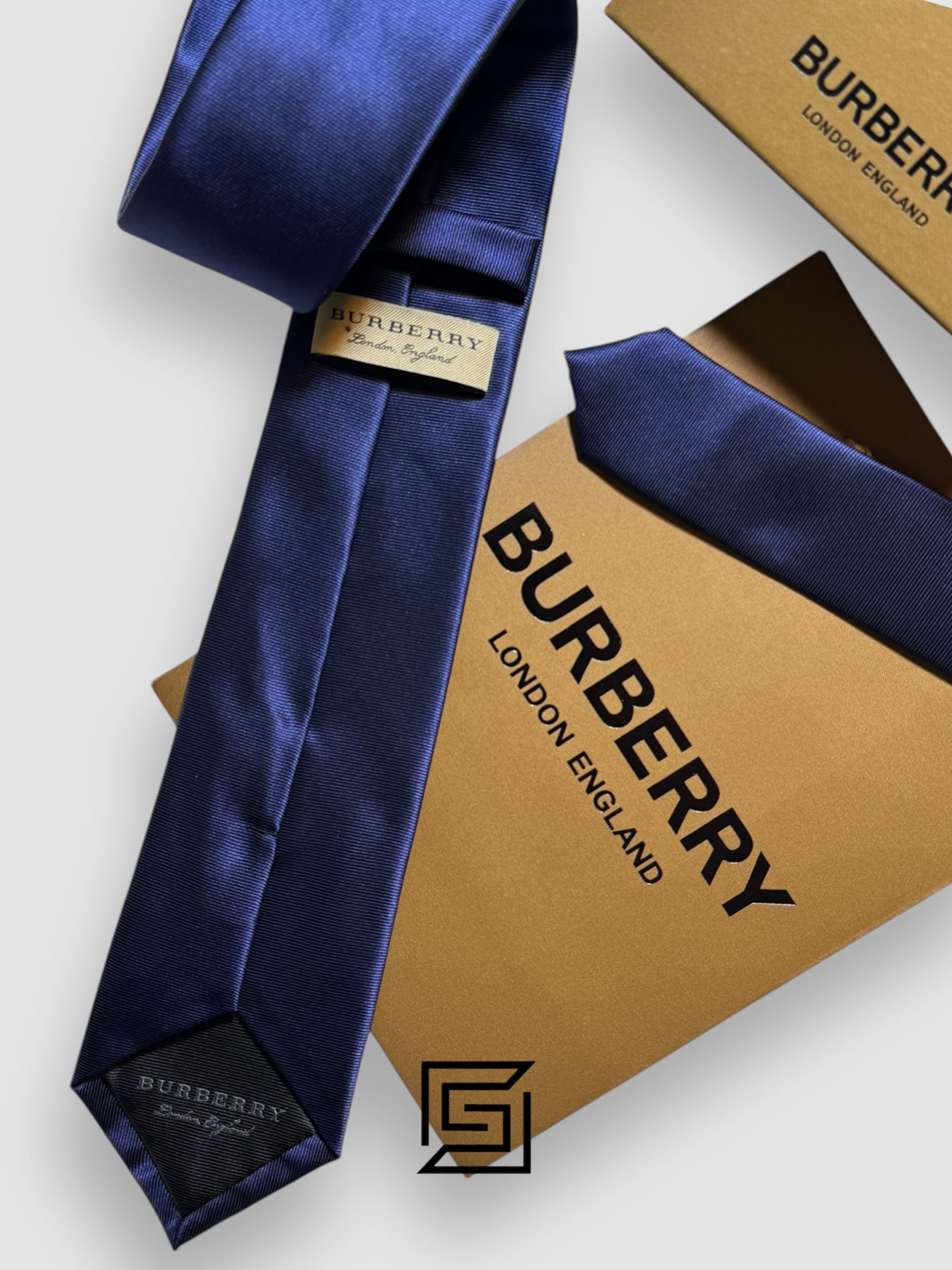 Ties BURBERRY - Navy Blue TB Logo Burberry