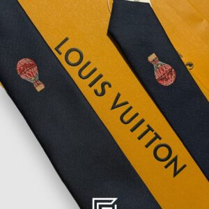 Ties Louis Vuitton - Navy Blue Basic With LV Logo Louis Vuitton