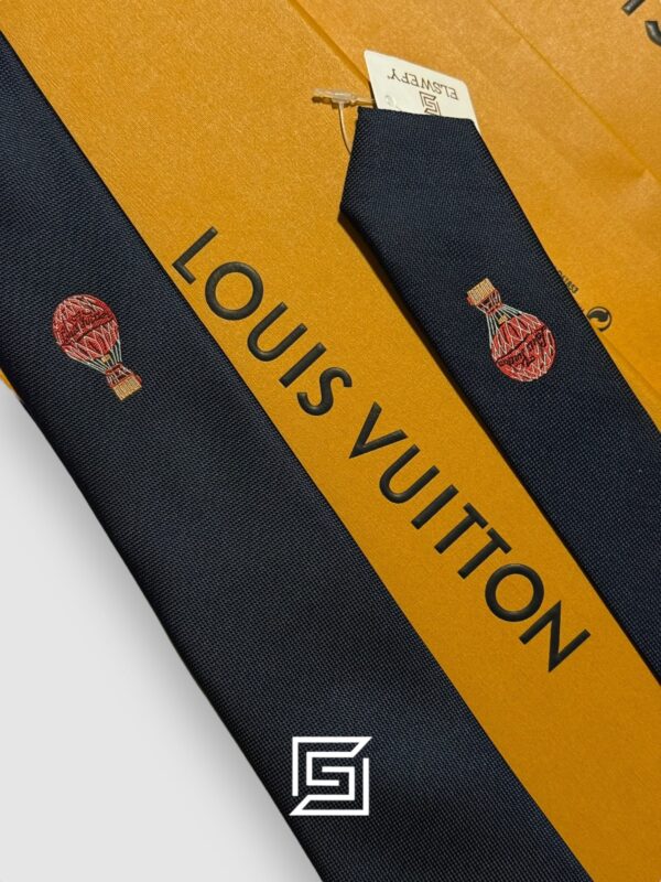 Ties Louis Vuitton - Navy Blue Basic With LV Logo Louis Vuitton