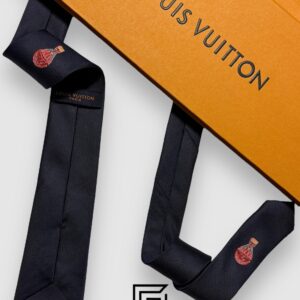 Ties Louis Vuitton - Navy Blue Basic With LV Logo Louis Vuitton