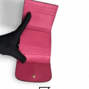 Leather,Wallets,Women Small Wallet In Signature Canvas Style No. F87589 Dark Pink Coach