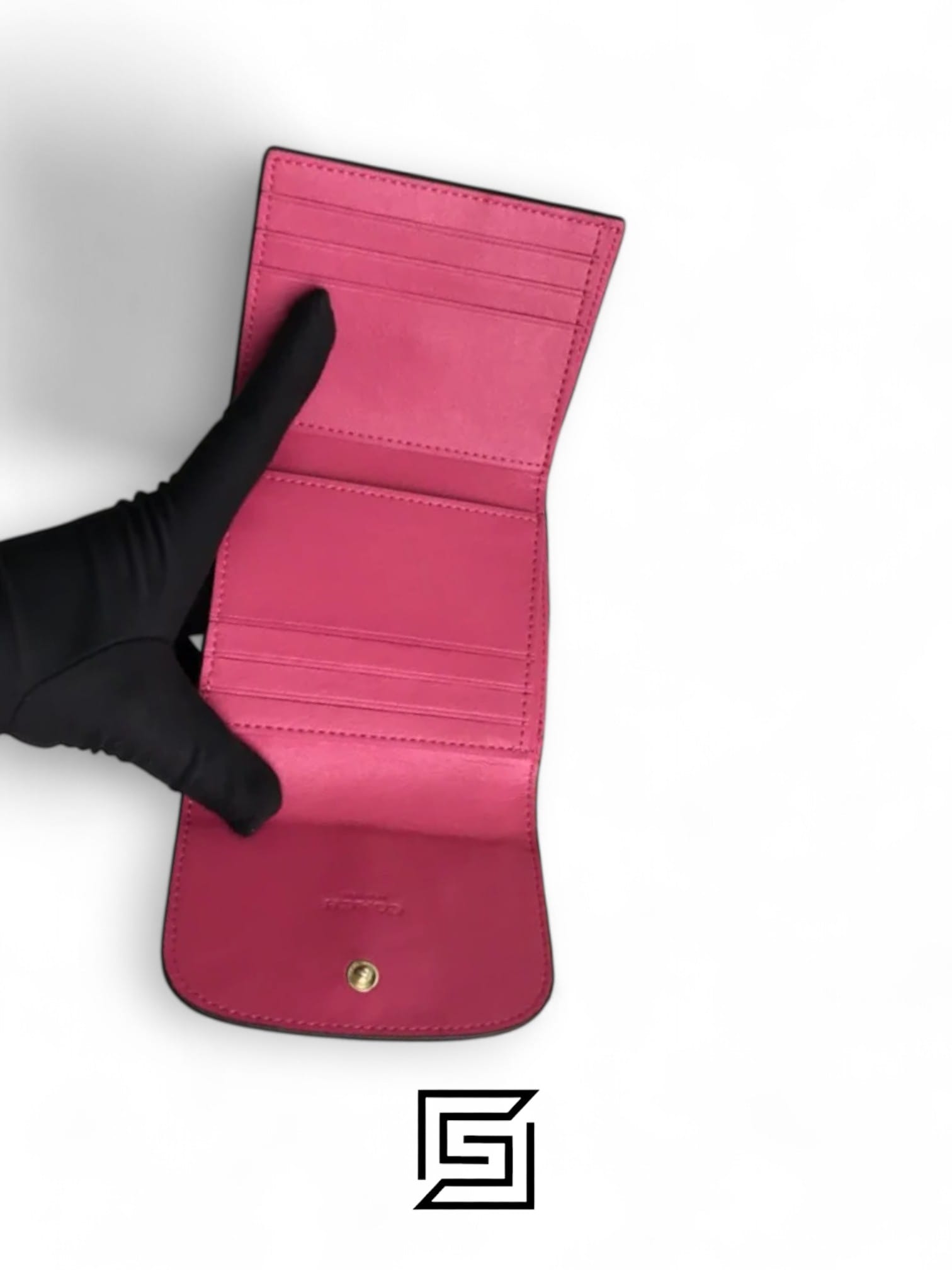 Leather,Wallets,Women Small Wallet In Signature Canvas Style No. F87589 Dark Pink Coach