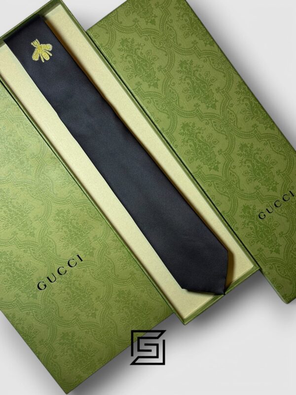 Ties Gucci - Black Color With Big Gold Bee Gucci