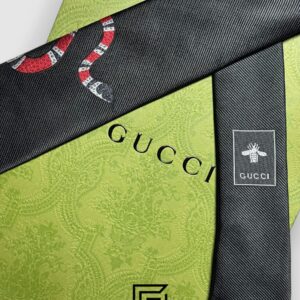 Ties Gucci - Black Color With Red Snak Gucci