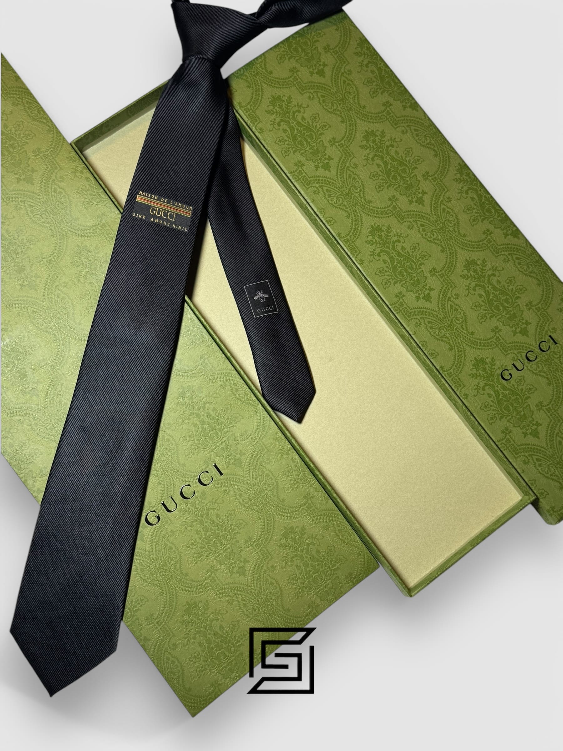 Ties Gucci - Black Color With Gucci Ticket Gucci
