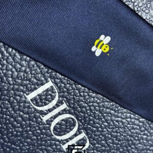 Ties Dior - Navy Blue Color With CD Yellow Bee Logo Dior