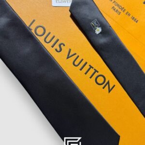 Ties Louis Vuitton - Black With Lv Flower Louis Vuitton