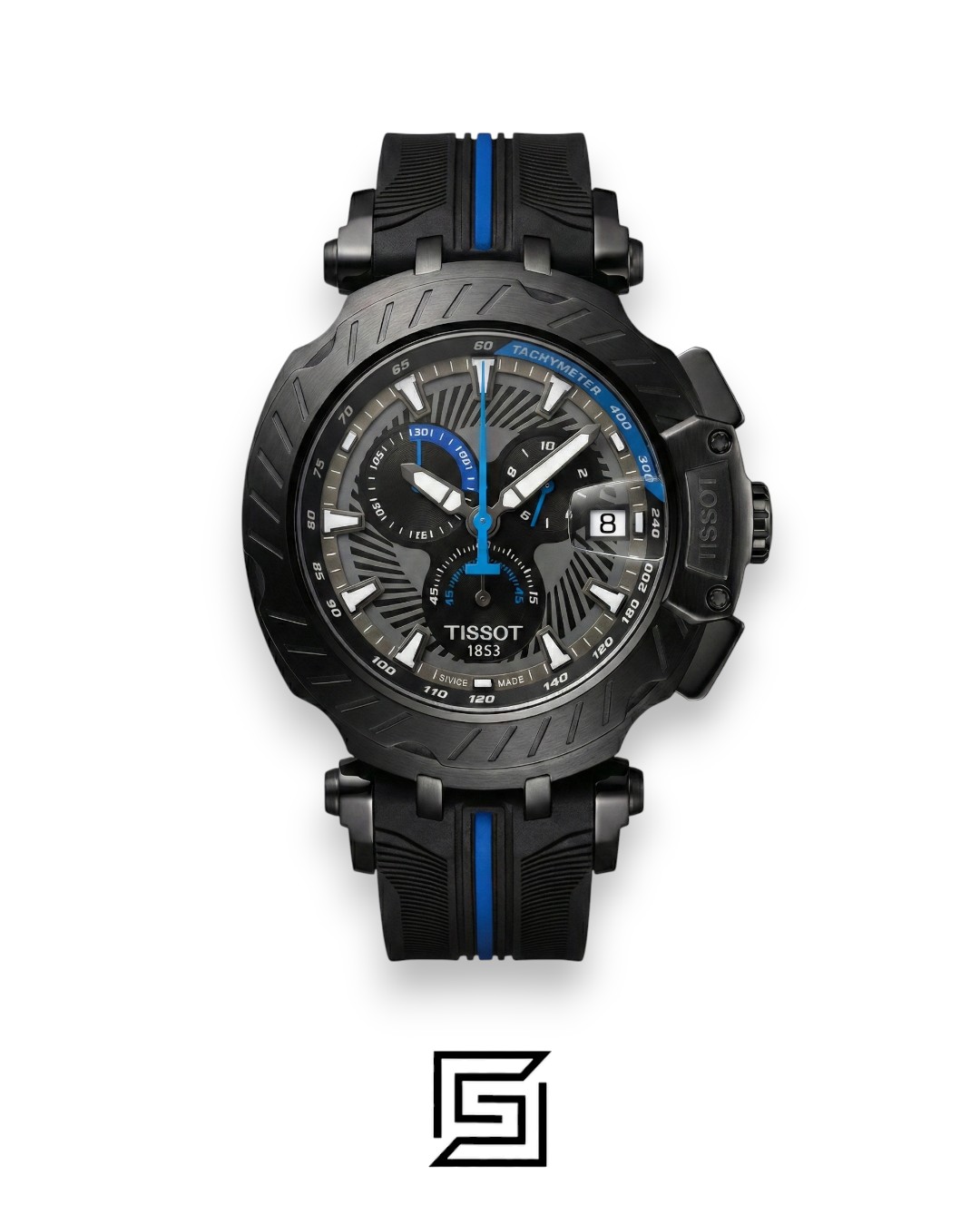 Tissot T-Race New Collection - Rose Gold / Black / Blue - Rubber Strap - Image 2