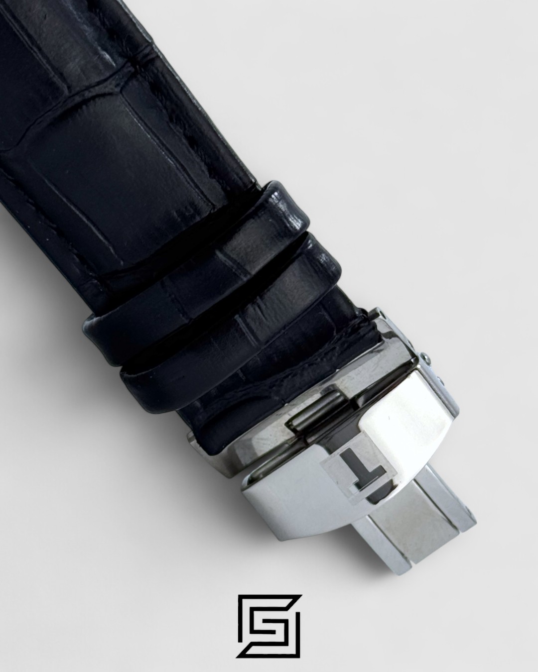 Tissot Couturier Chronograph - Black Dial - Black Leather Strap - Japanese Quartz - Image 3