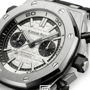 Audemars Piguet Royal Oak Offshore Diver Chronograph – White Dial – Rubber Strap – Japanese Quartz - Image 2