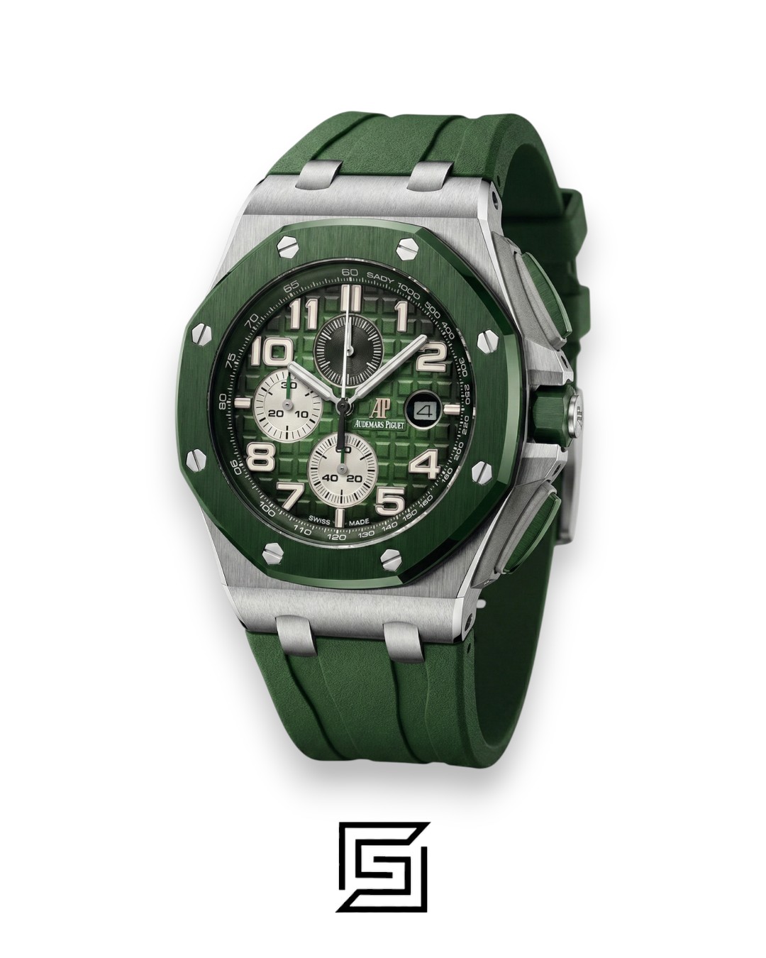 ⁦AP Royal Oak Offshore Chronograph Green Dial 42mm⁩ - الصورة ⁦3⁩