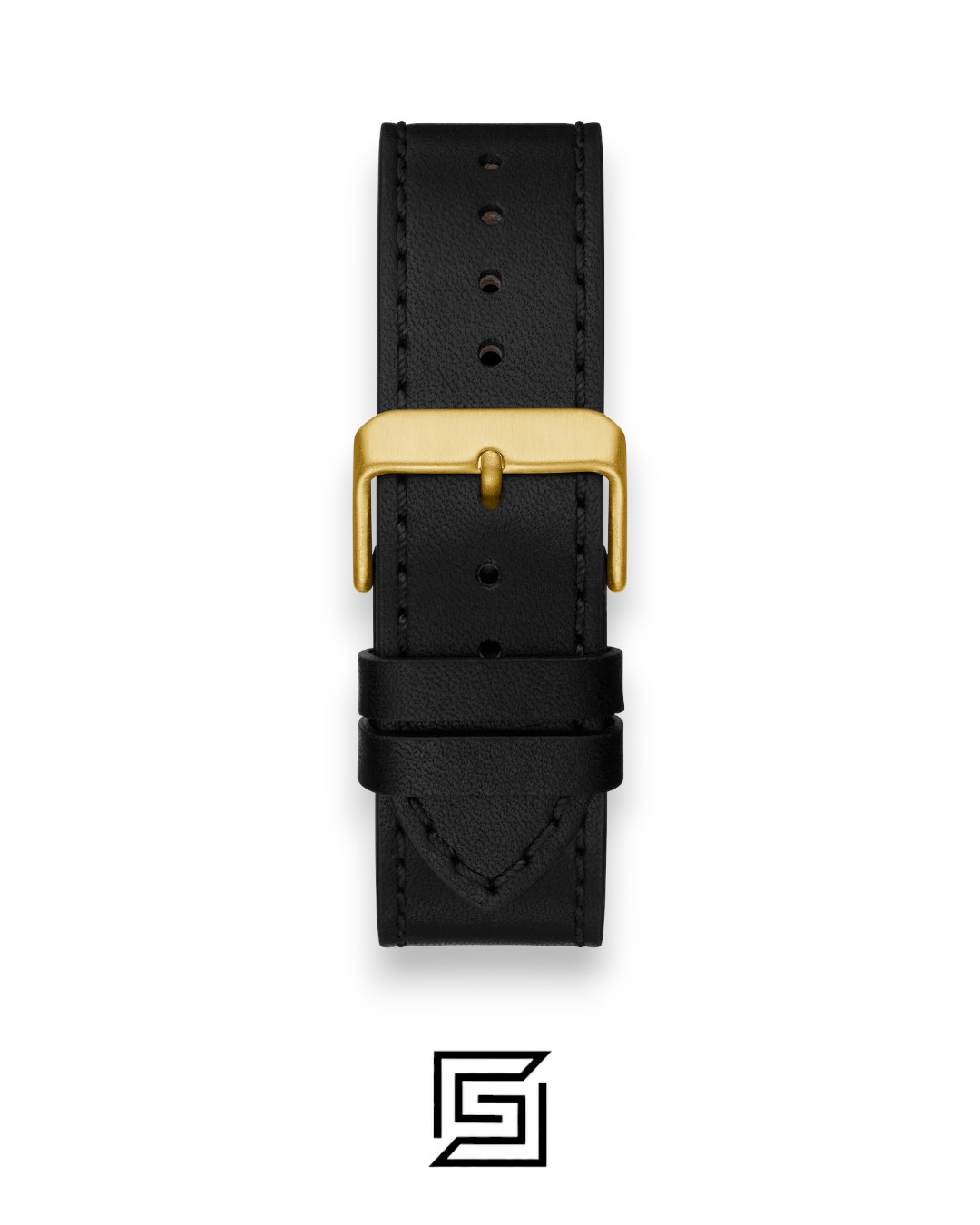 ⁦GUESS MEN GOLD TONE Analog  RUBERR BLACK BAND Watch GW0262G2⁩ - الصورة ⁦4⁩