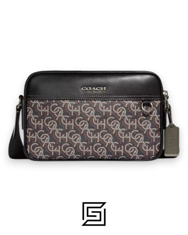 Bags,Leather,Men,Women Graham Crossbody Bag With Coach Monogram Print CF484 Coach