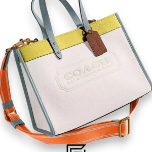 Bags,Leather,Women Tote 30 in Colorblock with Coach Patch C0777 Coach