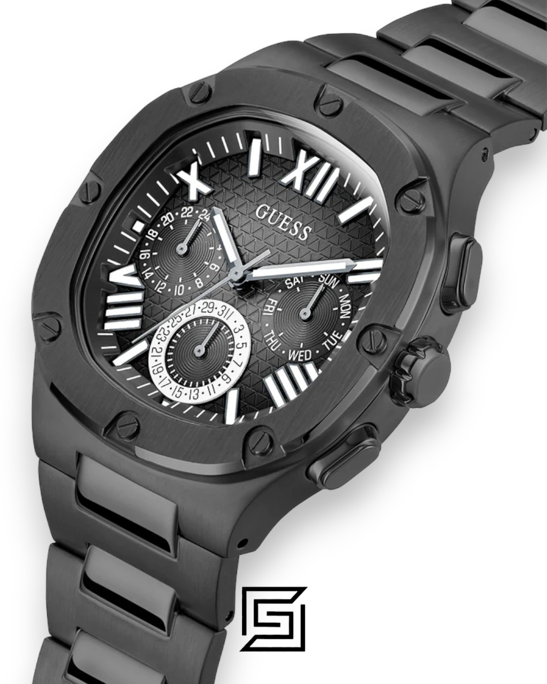 ⁦Guess GW0572G3 Black Dial Men's Watch 42mm⁩ - الصورة ⁦5⁩