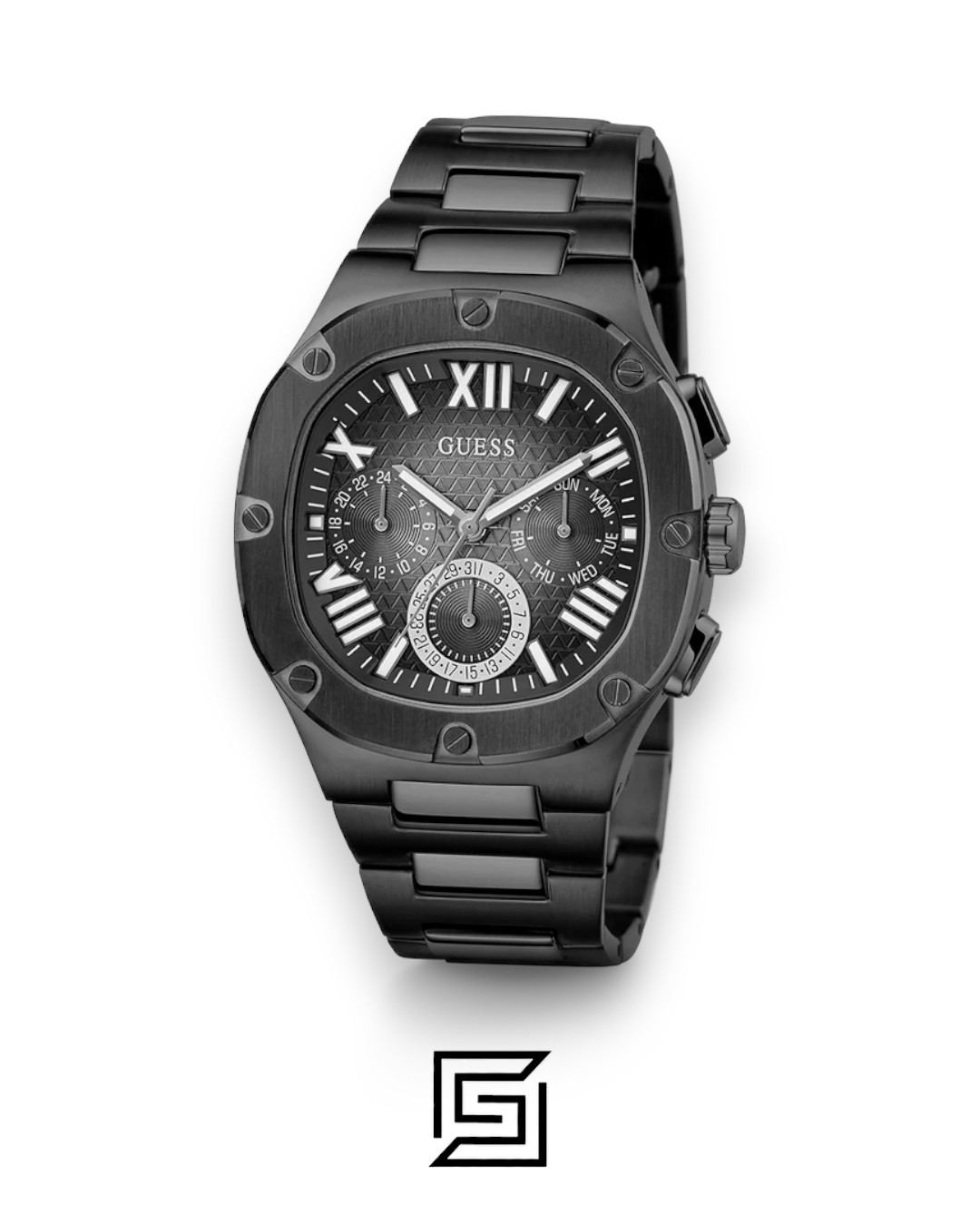 ⁦Guess GW0572G3 Black Dial Men's Watch 42mm⁩ - الصورة ⁦2⁩