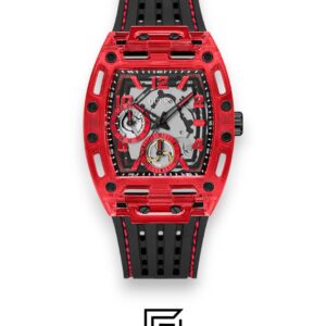 GUESS MEN RED Tone Analog Band Color BLACK WATCH GW0499G4 - Image 1