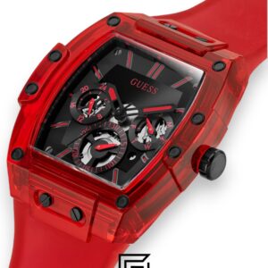 GUESS MEN RED Tone Analog Band Color RED WATCH GW0203G5 - Image 5