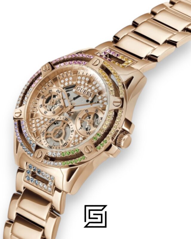 GUESS Ladies ROSE Gold Tone Analog Watch GW0464L5