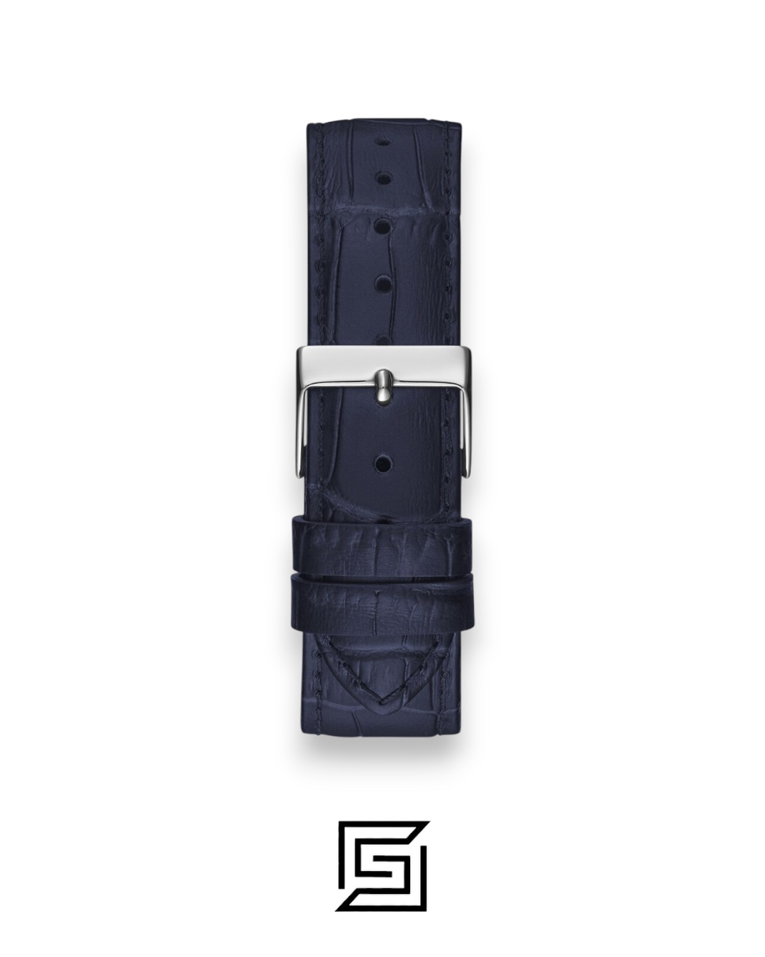 GUESS Ladies SILVER Tone Analog BAND Leather BLUE Watch GW0309L1 - Image 4