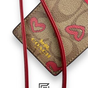 ⁦Id Lanyard In Signature Canvas With Cherry Print⁩ - الصورة ⁦2⁩