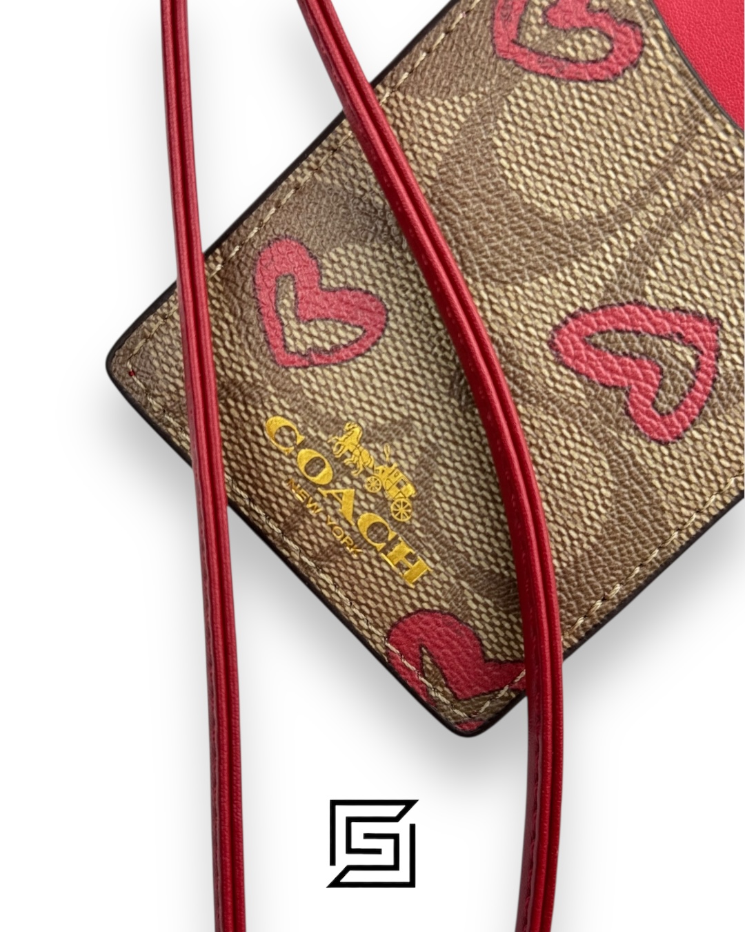 ⁦Id Lanyard In Signature Canvas With Cherry Print⁩ - الصورة ⁦2⁩
