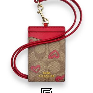 ⁦Id Lanyard In Signature Canvas With Cherry Print⁩ - الصورة ⁦1⁩