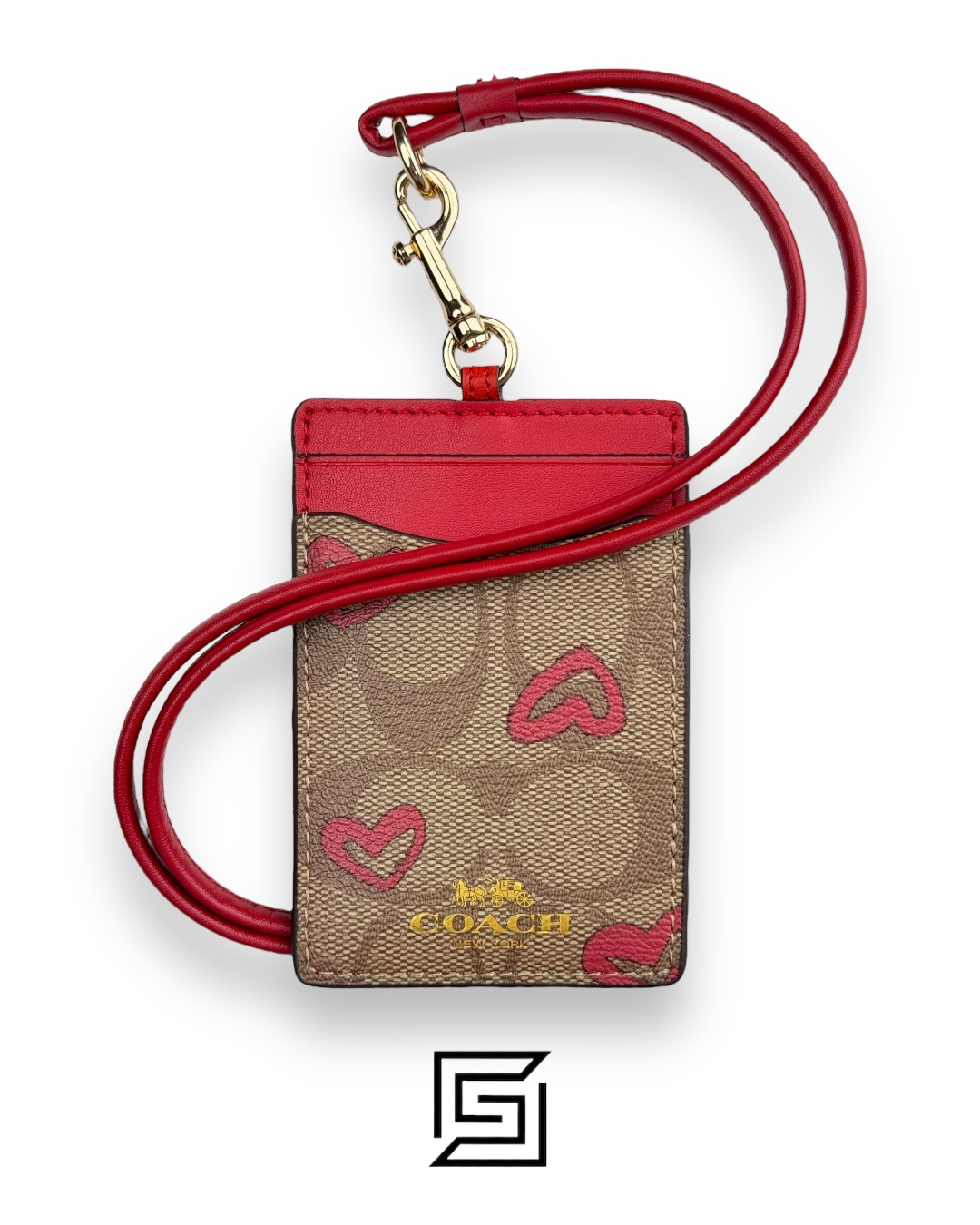 ⁦Id Lanyard In Signature Canvas With Cherry Print⁩ - الصورة ⁦1⁩