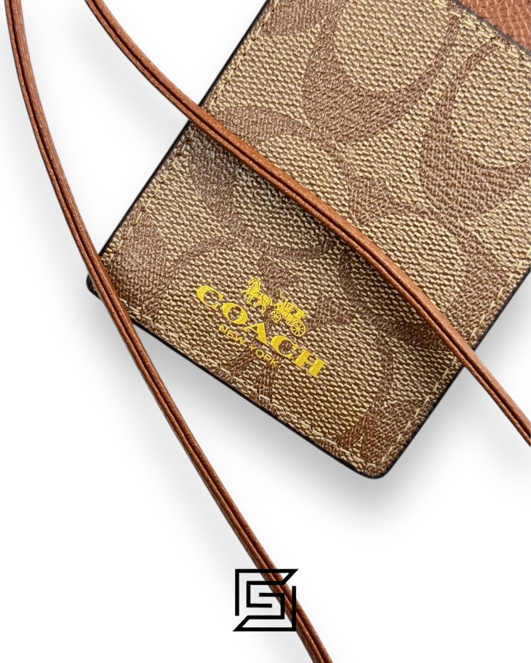 Id Lanyard In Signaure Canvas CZ285 BROWN With Metal Logo - Image 2