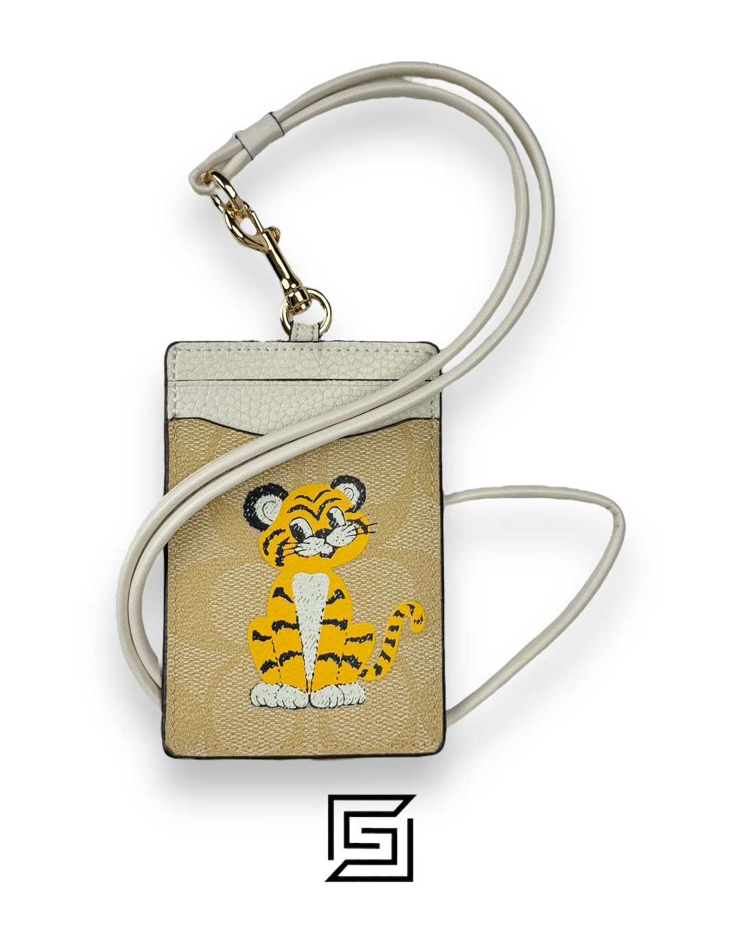 ⁦ID lanyard with Fllowers print C865T⁩ - الصورة ⁦1⁩