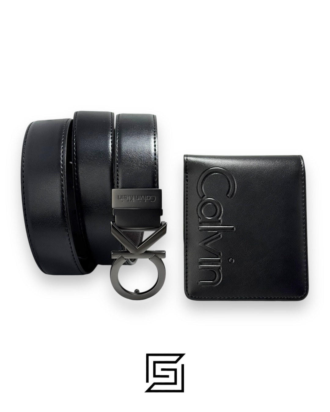 ⁦CK SET BELT AND WALLET CK LOGO MODEL 8⁩ - الصورة ⁦1⁩