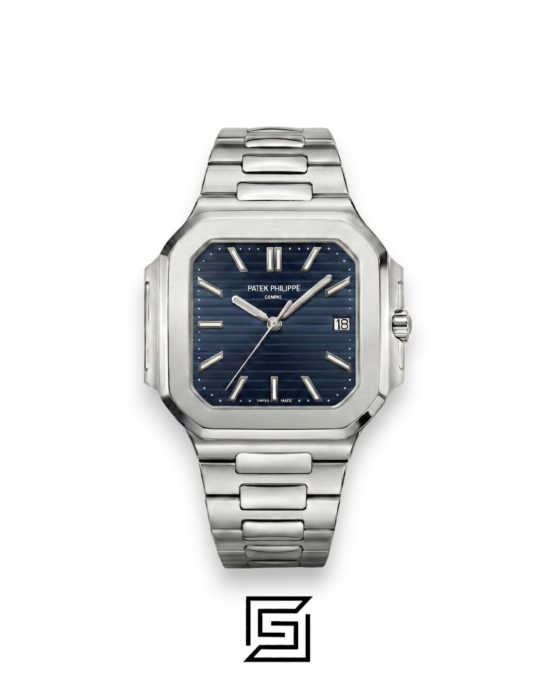 Patek Philippe Cubitus – Japanese Automatic – Blue Dial – Stainless Steel Bracelet - Image 1