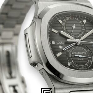 Patek Philippe Nautilus Travel Time – Grey Dial – Japanese Automatic Chronograph – Stainless Steel Bracelet - Image 3
