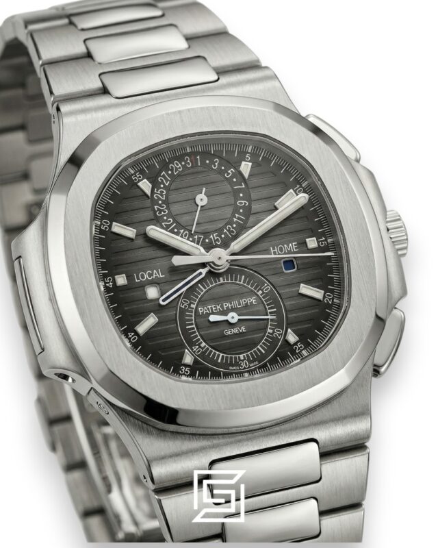 Patek Philippe Nautilus Travel Time – Grey Dial – Japanese Automatic Chronograph – Stainless Steel Bracelet