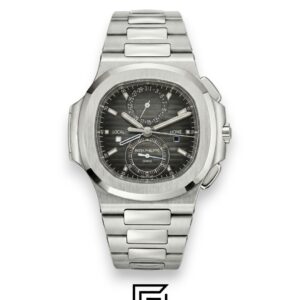 Patek Philippe Nautilus Travel Time – Grey Dial – Japanese Automatic Chronograph – Stainless Steel Bracelet - Image 1